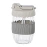 Glazen to-go beker - grijs - 350 ml