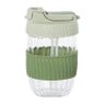 Glazen to-go beker - groen - 350 ml