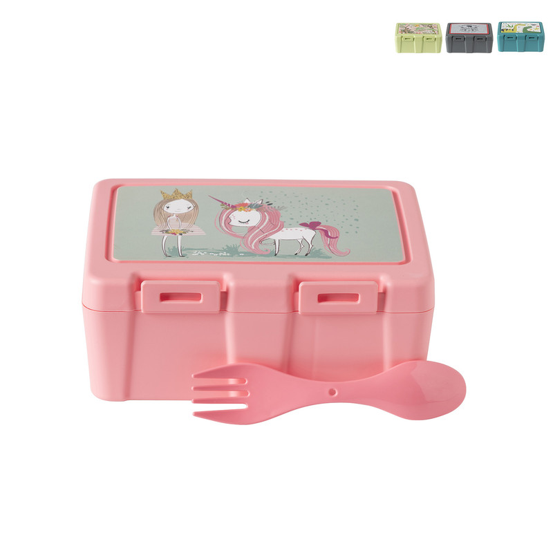 Lunchbox met spork - diverse kleuren