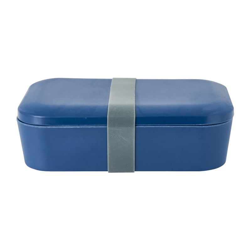 Broodtrommel - blauw - 18,5x12,5 x 6,3 cm