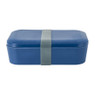 Broodtrommel - blauw - 18,5x12,5 x 6,3 cm