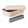 Broodtrommel - beige - 18,5x12,5 x 6,3 cm
