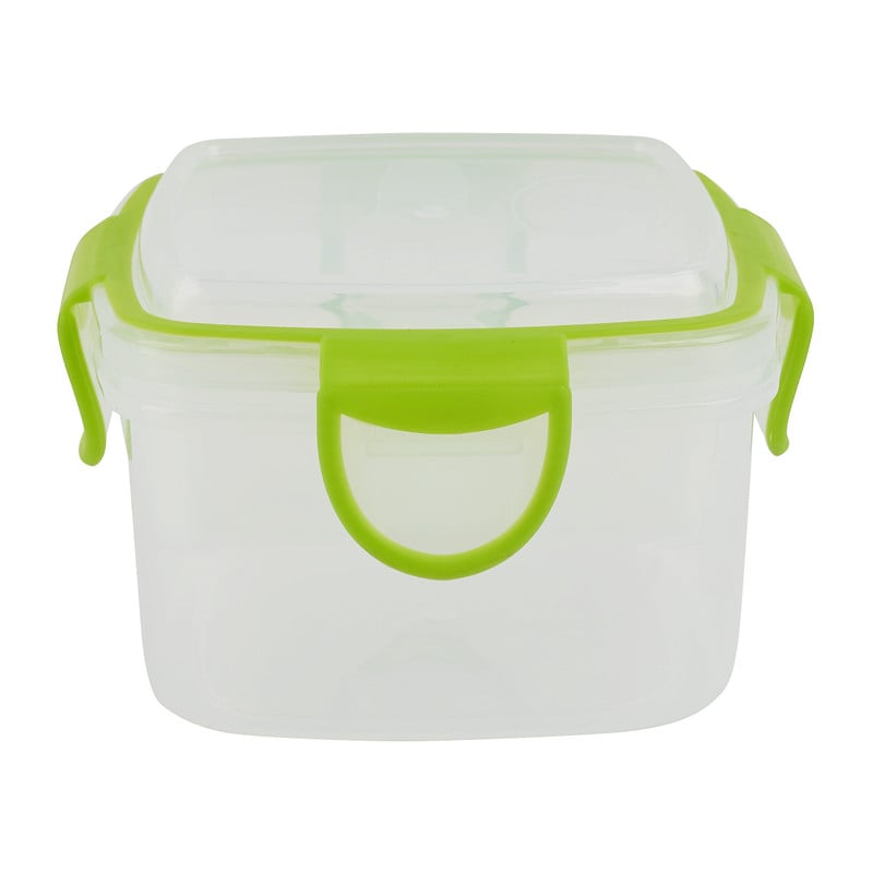 Snackbox 2-vaks - groen - 11x11x7.2 cm