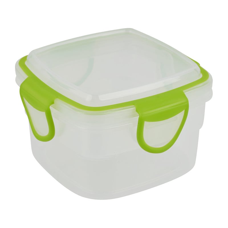 Snackbox 2-vaks - groen - 11x11x7.2 cm