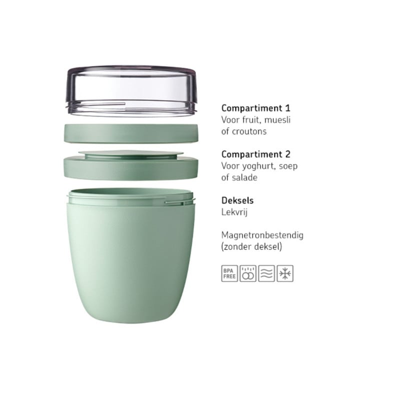Mepal lunchpot - lichtgroen - 500 ml + 200 ml