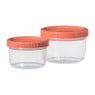Snackbakjes - roze - set van 2