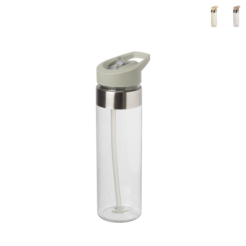 Drinkbeker met rietje - diverse kleuren - 700 ml