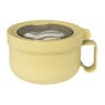 Lunchbox met lepel - diverse kleuren - 14.5x9.3 cm