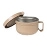 Lunchbox met lepel - diverse kleuren - 14.5x9.3 cm