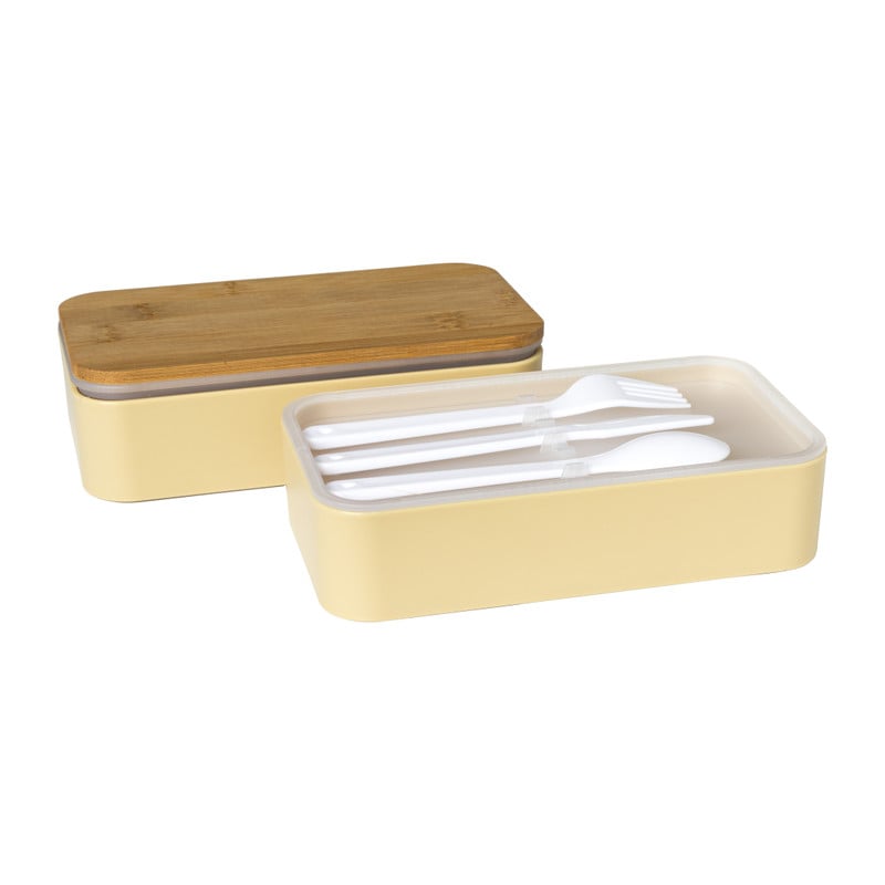 Lunchbox dubbel met bestek - diverse kleuren - 700 ml