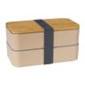 Lunchbox dubbel met bestek - diverse kleuren - 700 ml