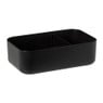 Lunchbox met elastiek - zwart - 6.8x19x12 cm