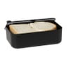 Lunchbox met elastiek - zwart - 6.8x19x12 cm
