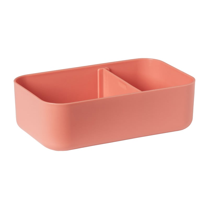 Lunchbox met elastiek - roze - 6.8x19x12 cm