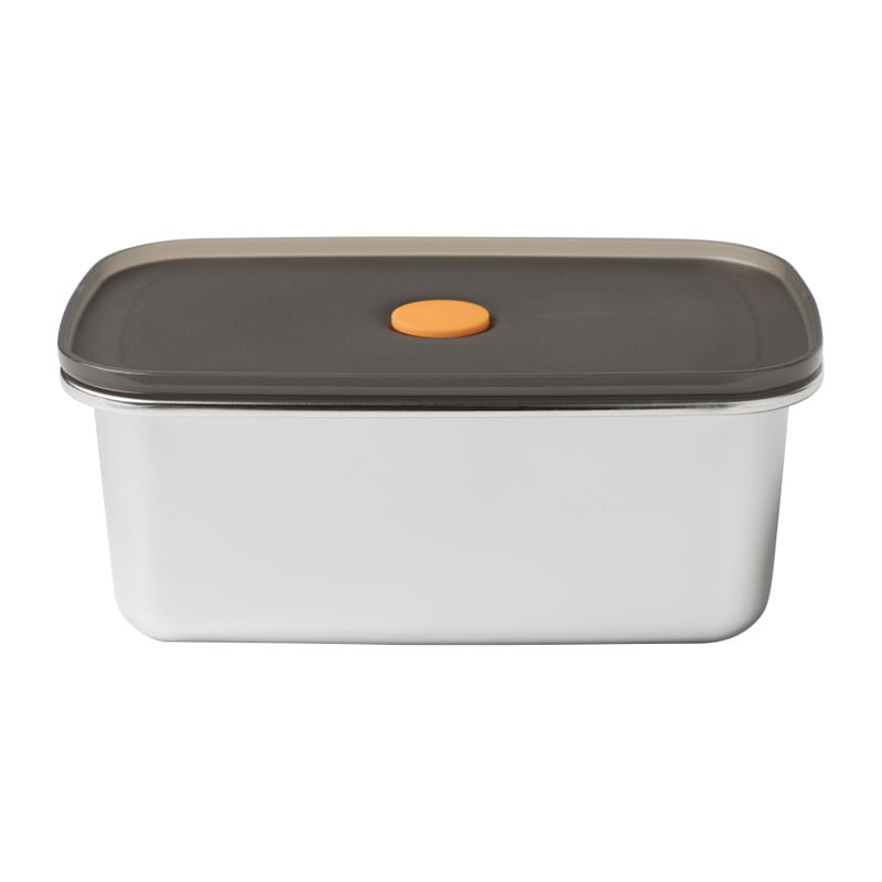 Broodtrommel RVS - zilver - 19x11,6x7,8 cm