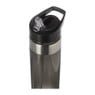 Drinkfles met rietje - zwart - 700 ml