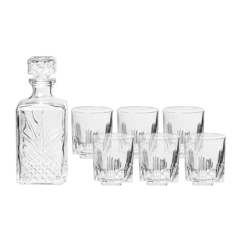Whiskey set - karaf met 6 glazen - 1 liter