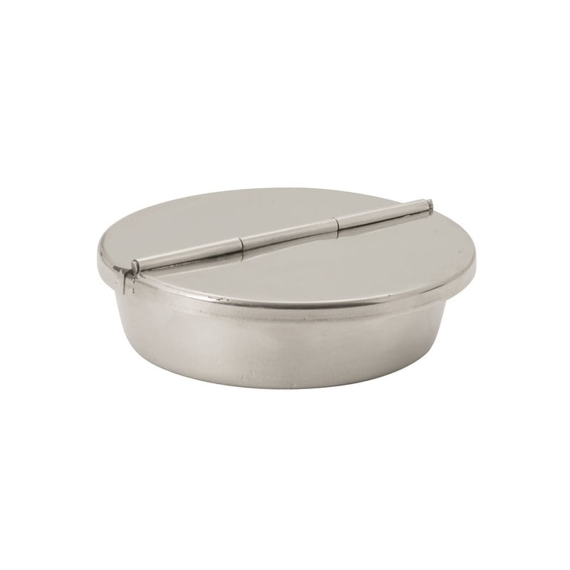 Asbak met scharnierklep - 9.5 cm - RVS