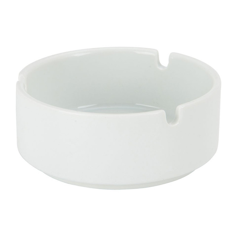 Asbak rond - porselein - wit