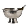 Champagneschaal op voet rvs - zilverkleurig - 40x40x24.5 cm