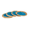 Onderzetter waterhyacint - turquoise - 4 stuks 