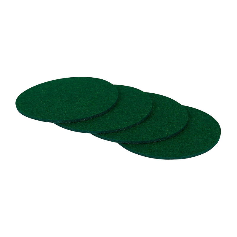 Onderzetters vilt - groen - set van 4 