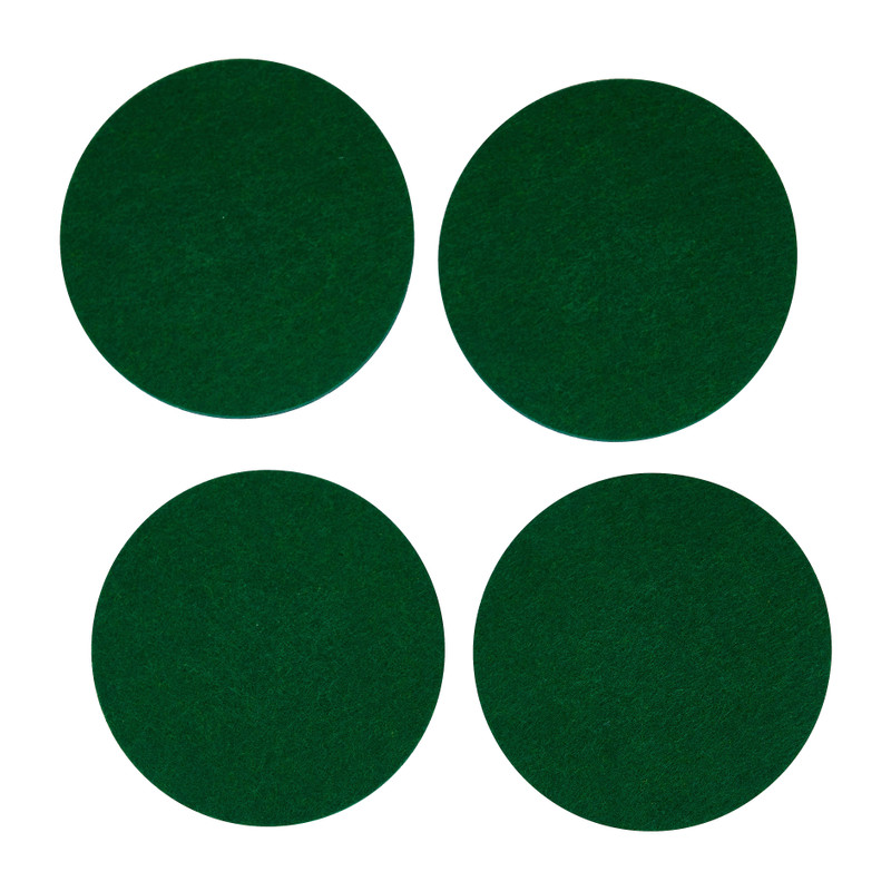 Onderzetters vilt - groen - set van 4 