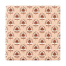 Onderzetter met print - roze - 10x10 cm