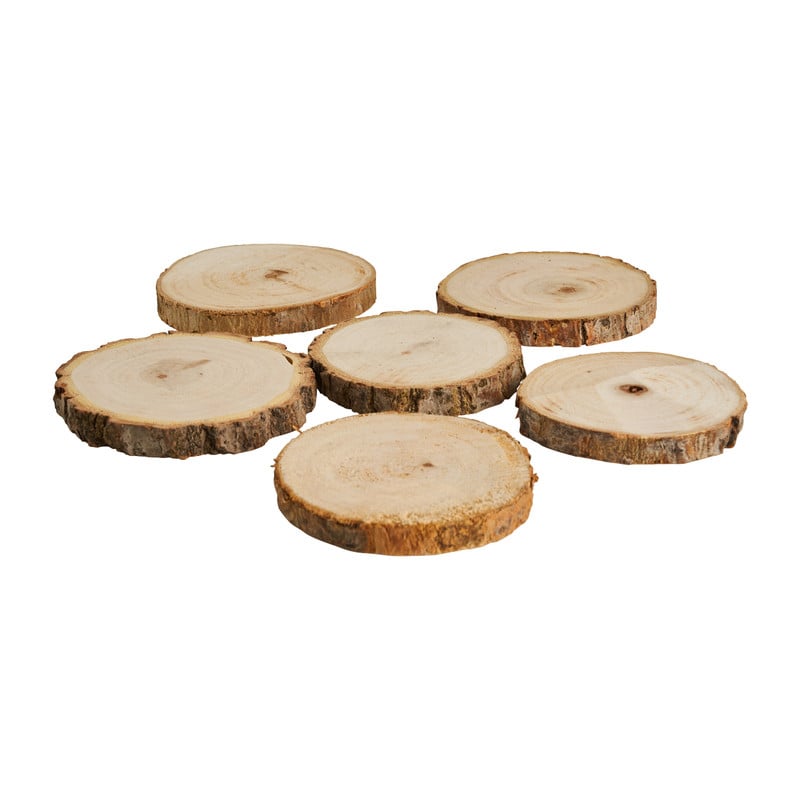 Onderzetter boomstam - 6 stuks