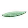 Glazen schaal bladvorm - groen - 24x12 cm
