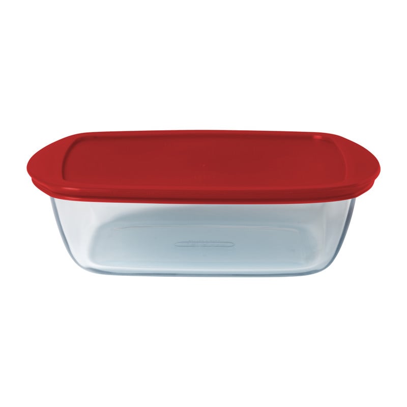Pyrex ovenschaal - rood - set van 2