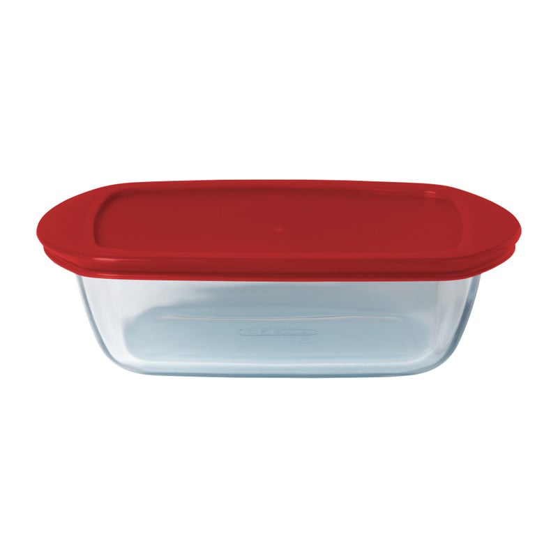 Pyrex ovenschaal - rood - set van 2