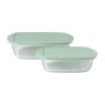 Pyrex ovenschaal - groen - set van 2