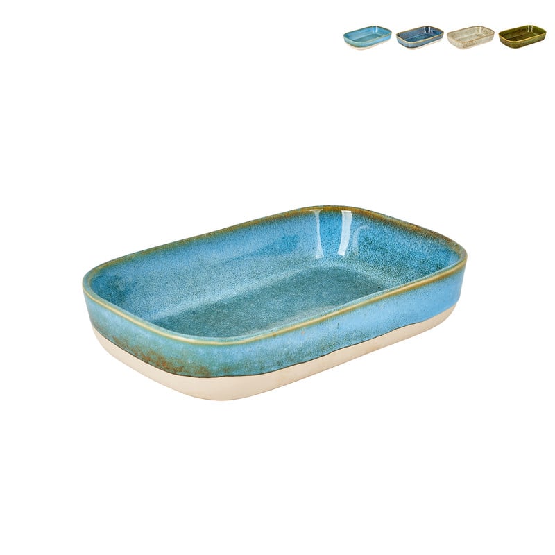 Ovenschaal stoneware - diverse kleuren - 22x15x5 cm 