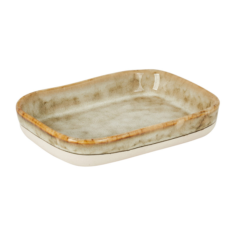 Ovenschaal stoneware - diverse kleuren - 13x9x2 cm 