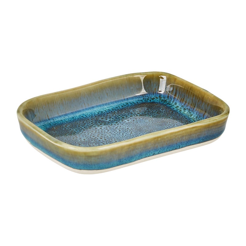 Ovenschaal stoneware - diverse kleuren - 13x9x2 cm 