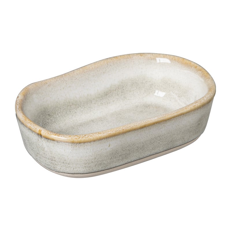 Mini ovenschaaltje stoneware - diverse kleuren - 10x6x3 cm  