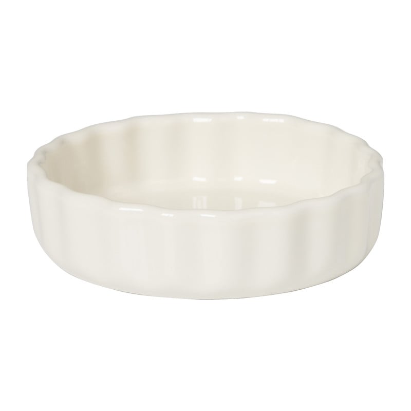 Taartvorm/quichevorm - creme - ø12x3 cm 