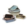 Ovenschaal met grepen - blauw - 24x15x6 cm