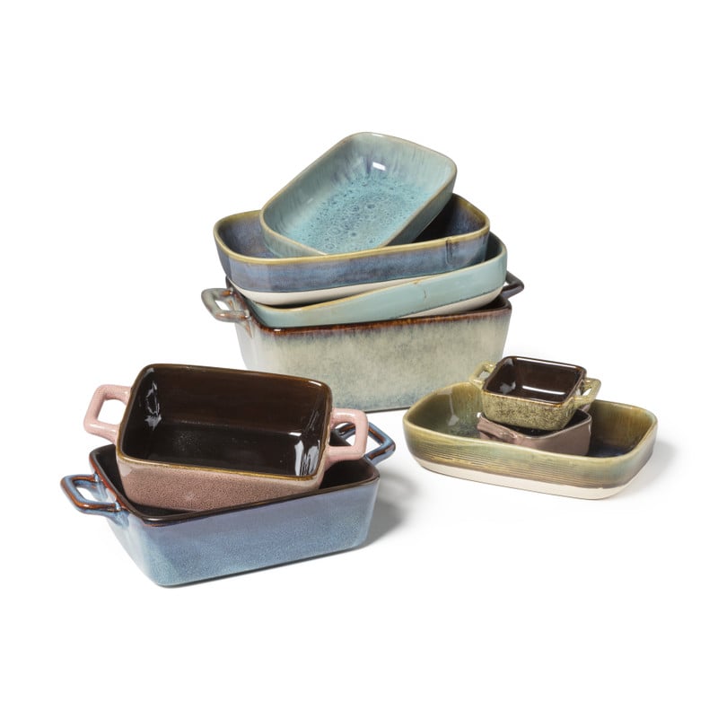 Ovenschaal met grepen - beige - 24x15x6 cm