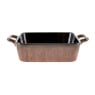 Ovenschaal met grepen - bruin - 24x15x6 cm