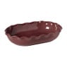 Ovenschaal geschulpt bordeaux - rood - 35,5 x 24 cm