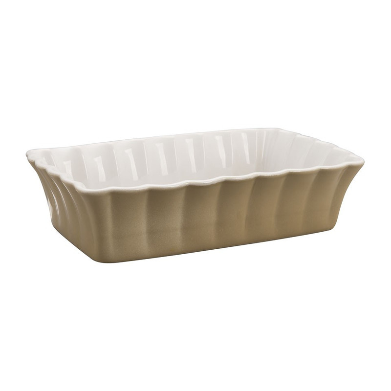 Ovenschaal Aveiro rechthoekig - 26x17 cm - taupe