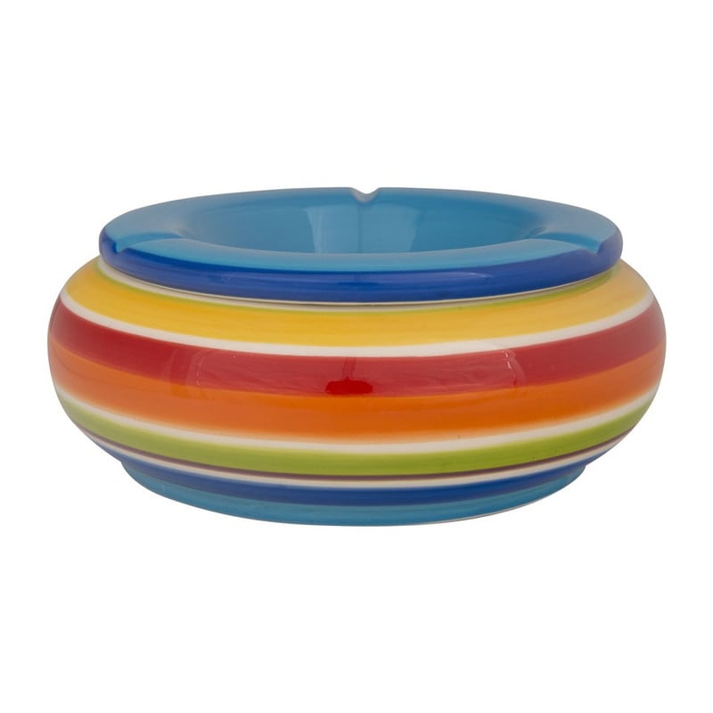 Stormasbak strepen - Ø19 cm - blauw
