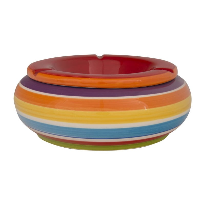 Stormasbak strepen - Ø19 cm - rood