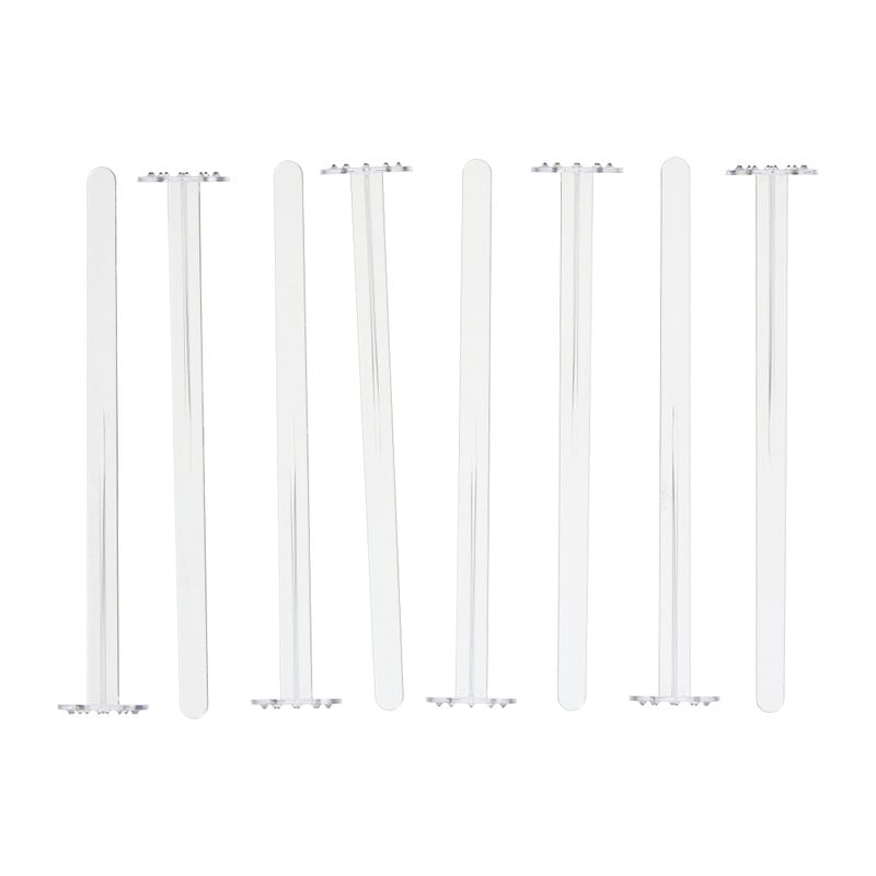 Cocktail stampers 17 cm - transparant - set van 8