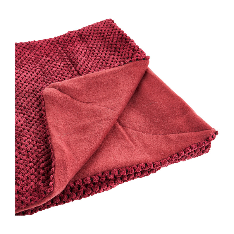 Plaid blokje - rood - 130x160 cm 