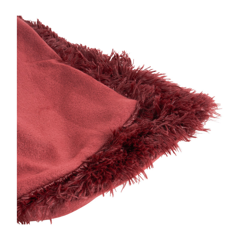 Plaid bont - bordeauxrood - 130x170 cm