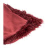 Plaid bont - bordeauxrood - 130x170 cm