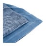 Plaid blokje - steenblauw - 130X160 cm